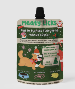 Pigs in Blanket  Flavoured Peanut Butter Pouch For Dogs 113g