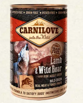 Carnilove Lamb & Wild Boar Wet Dog Food 400g