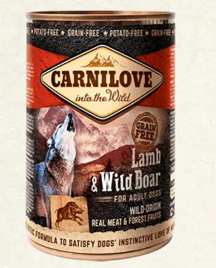 Carnilove Lamb & Wild Boar Wet Dog Food 400g
