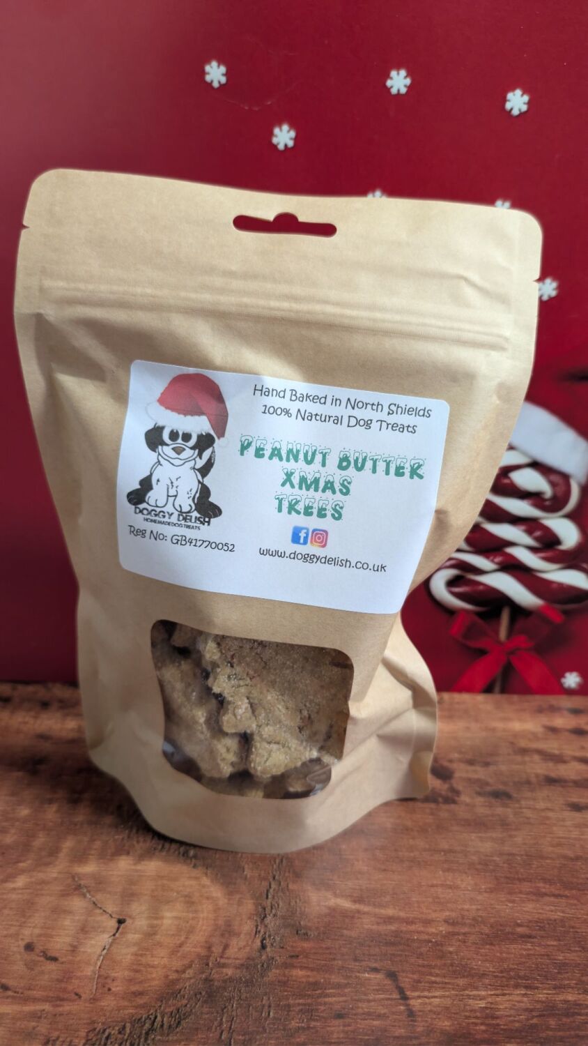 Peanut butter Xmas trees 200g