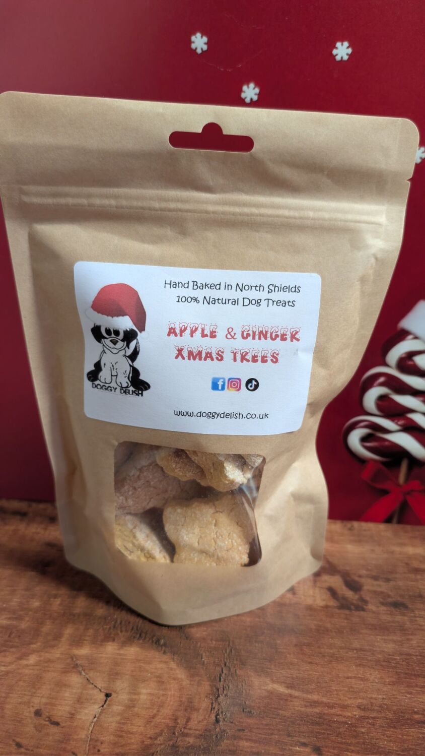 Apple and Ginger Xmas trees (grain free)
