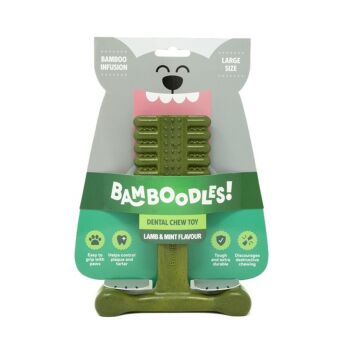 Bamboodles Dental-Bone Chew Toy Large 7 Inch Lamb and Mint Flavour