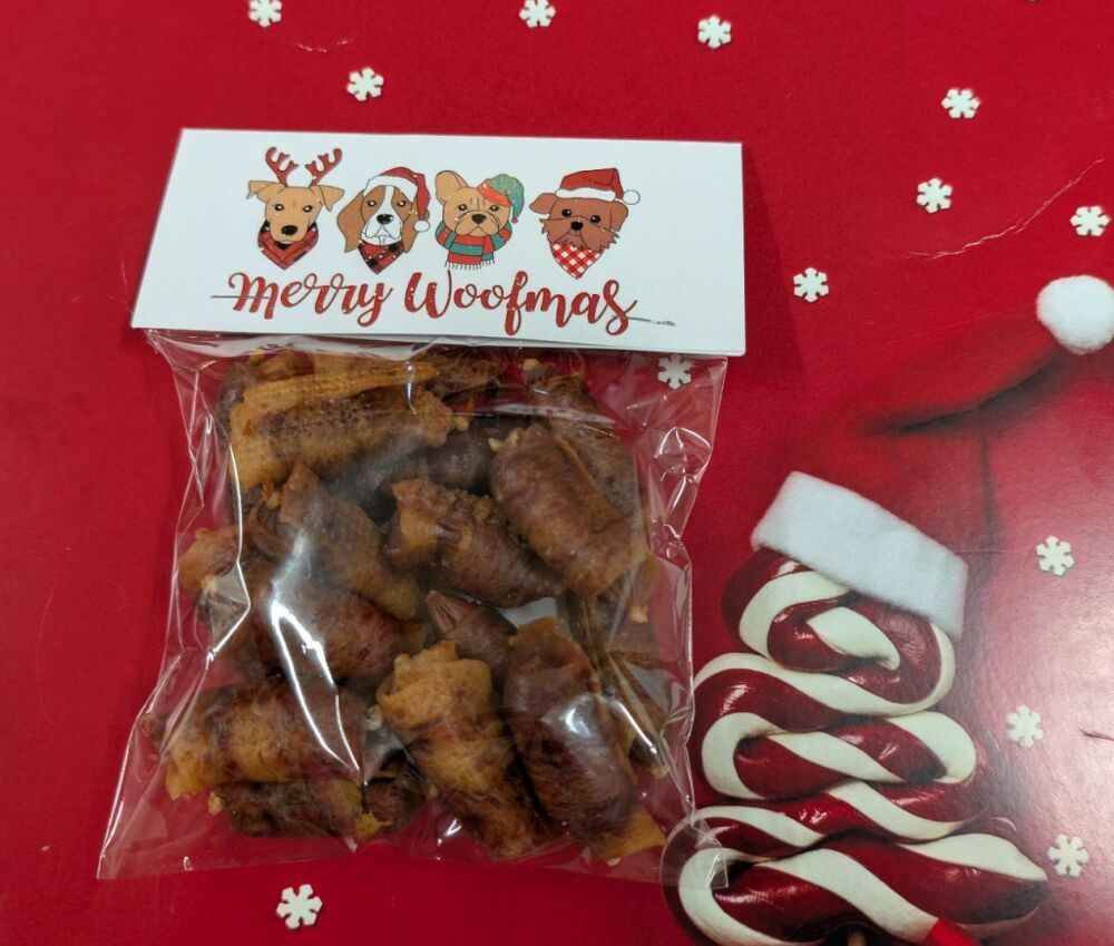 Merry woofmas pigs in blankets