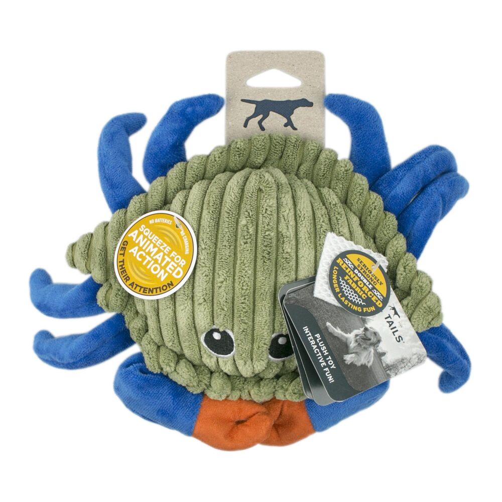 Tall Tails Plush Crab Animated Claw Toy