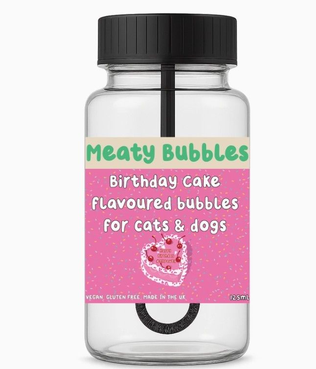 Meaty Bubbles Birthday Cake Bubbles 125ml