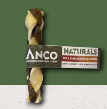 Anco Naturals Beef and Camel Braided Roll Medium