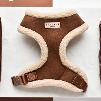 Cocopup Brown Aviator Adjustable Neck Harness size medium