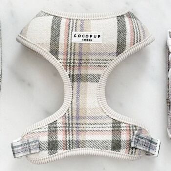 Cocopup Spring Plaid Adjustable Neck Harness size medium