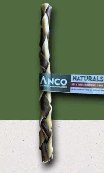 Anco Naturals Beef and Camel Braided Roll Large