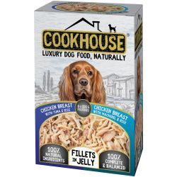 Product Details Cookhouse Dog Chicken Breast & Fish Fillets In Jelly 6pk