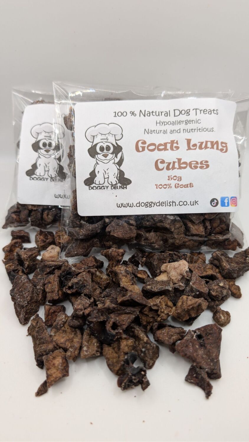 Goat lung cubes