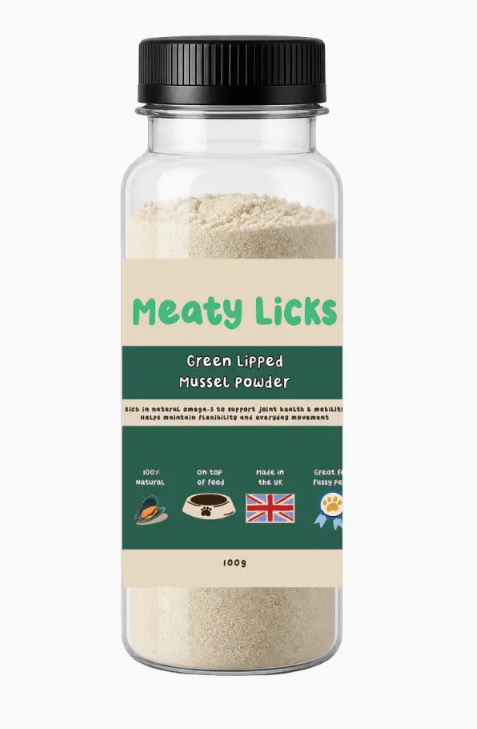 Meaty Licks Green Lipped Mussel Powder For Dogs - 100g