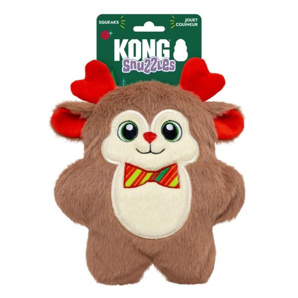 KONG Holiday 2026 Snuzzles Bow Tie Reindeer Medium