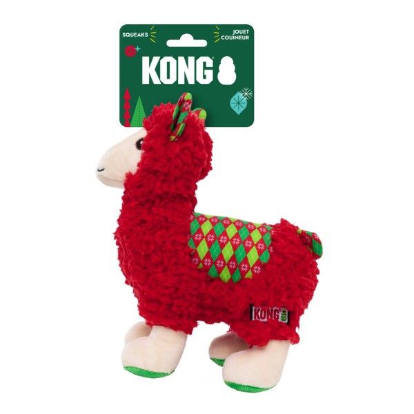 KONG Holiday 2026 Sherps Llama Red Medium