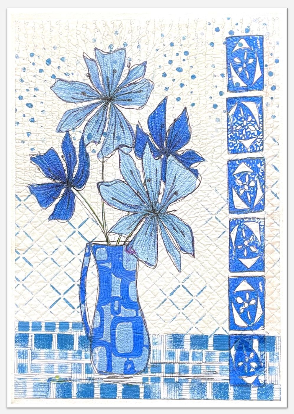 Blue Jug with Blue Tulips