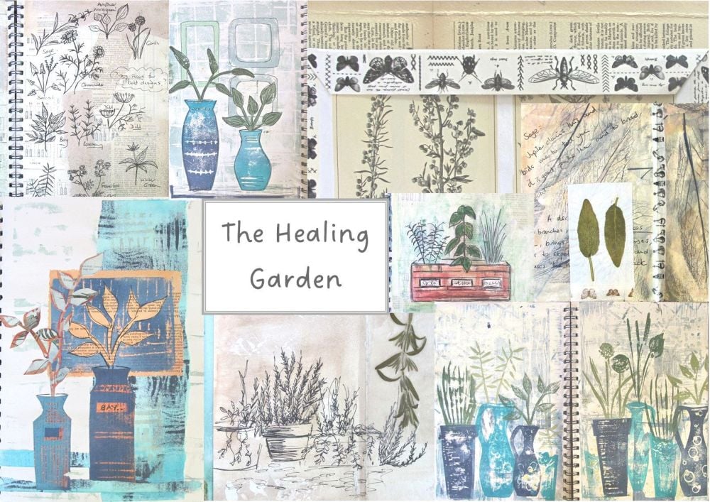 Themed Sketchbook: 'The Healing Garden' 2024; 1 Year course: starts September 9th 2024: Deposit