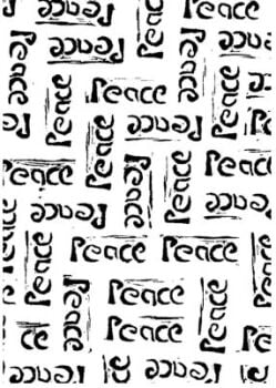 Peace Pattern Block; approx 3" x 4"