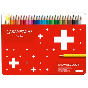 Swisscolour Water-Resistant Pencils: Tin of 30