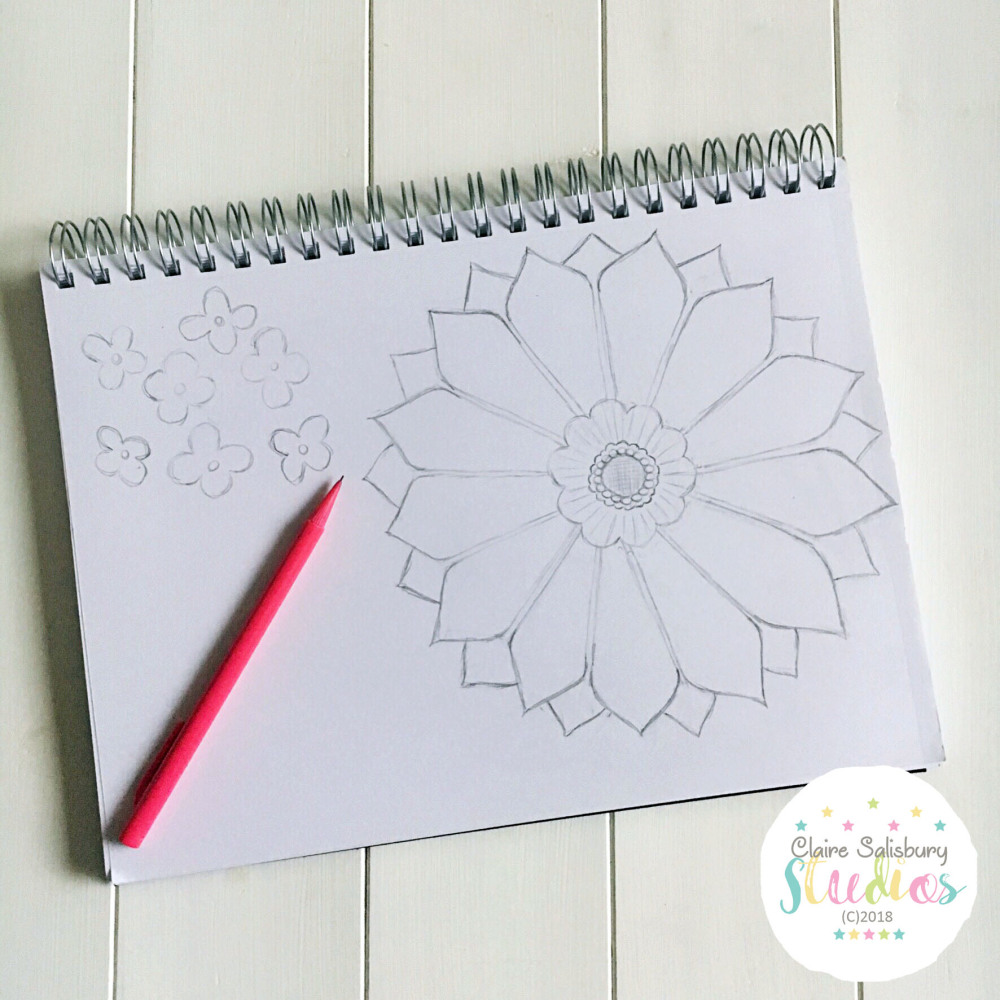 BRIGHT BLOOMS FLORAL SKETCH