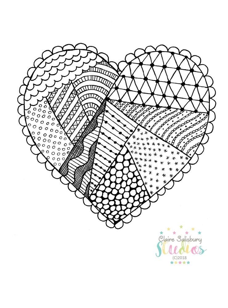 VALENTINES HEART COLOURING PAGE PDF DOWNLOAD