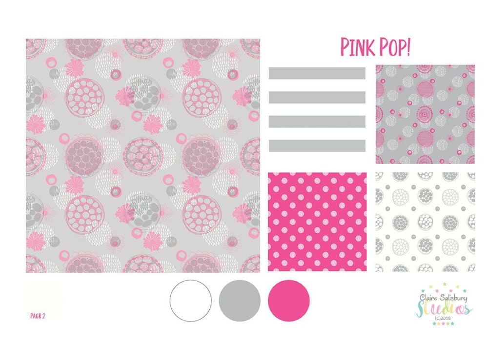 PINK POP! SURFACE PATTERN PRESENTATION SHEET PAGE 2