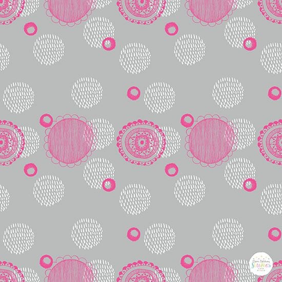 HOT PINK AND WHITE ON GREY BACKGROUND BASIC - PINK POP - OCT2018 - PP