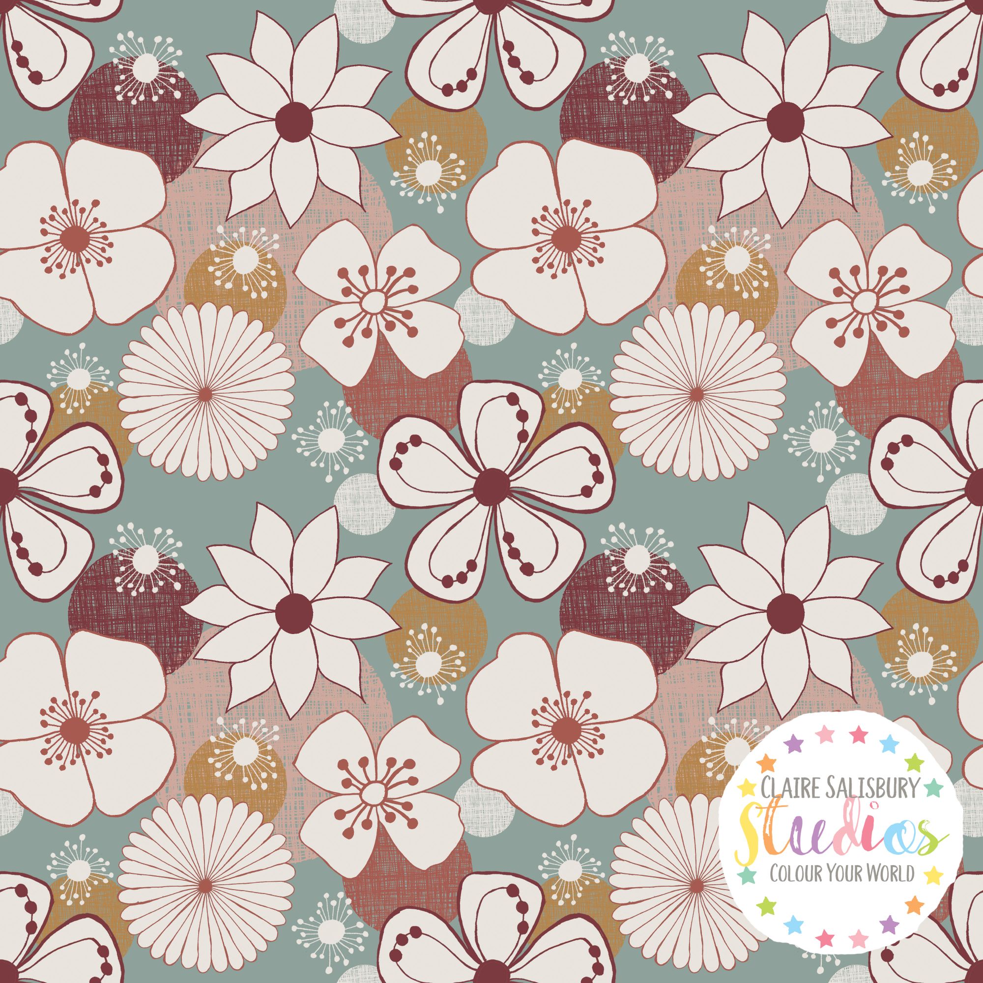 CRAFTED HERITAGE SURFACE PATTERN COLLECTION - FLORAL DAY DREAM PATTERN