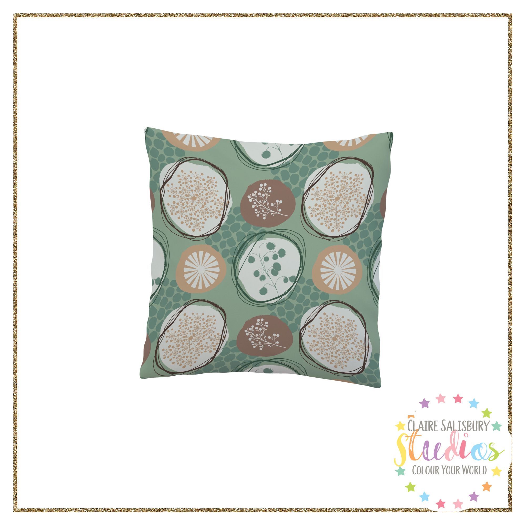 GARDEN PATCHES PILLOW ON SQAURE