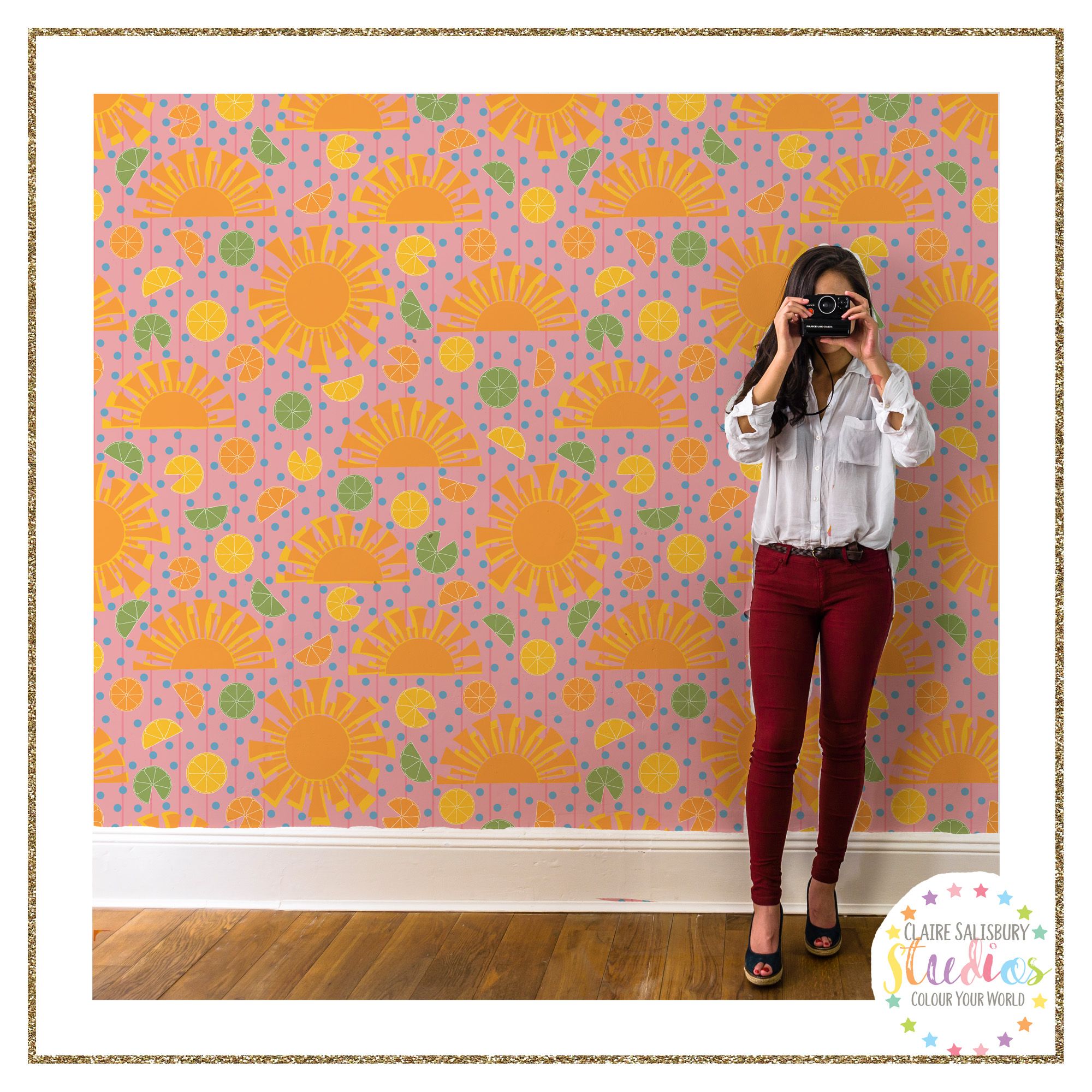 SUNSETS & SANGRIA DARK PINK STRIPE WALLPAPER.jpg
