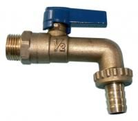 Quarter Master 1/4 turn brass hose union bibtap 1/2"
