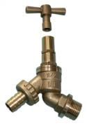 Brass hose union lockshield bibtap 1/2"