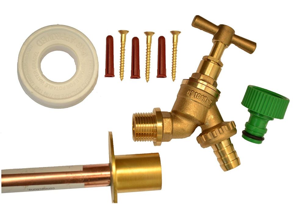 Outside Tap Kit With Through Wall Flange & Fittings