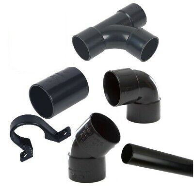NEW 4 x plumbing Solvent Weld Straight Coupling 32mm Black Each FreePost.UK 