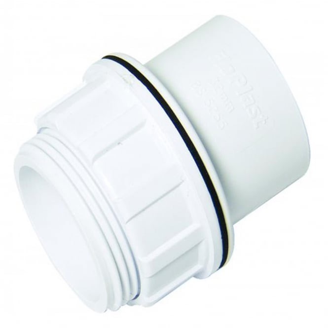 32mm White Floplast Solvent Weld Tank Connector 