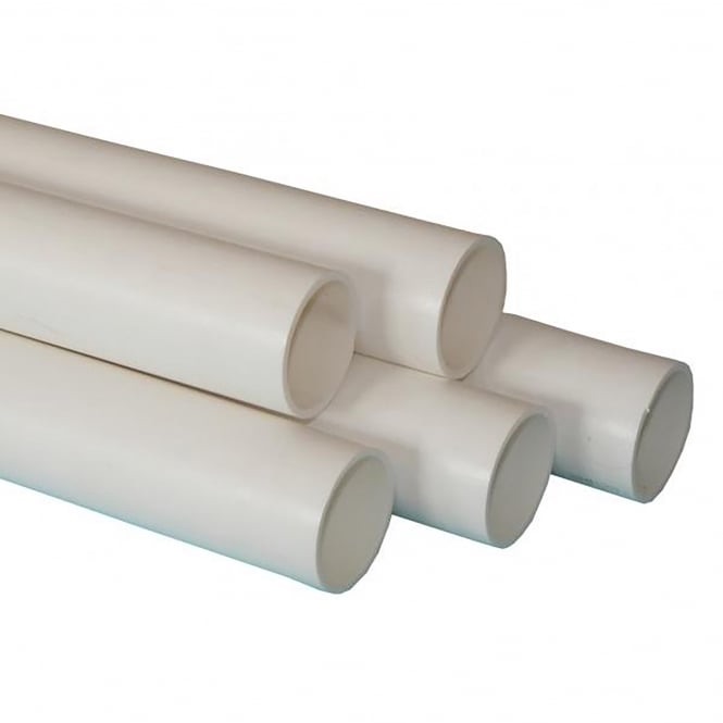 Floplast White Solvent Waste Pipe 32mm x 2000mm 3 Pack