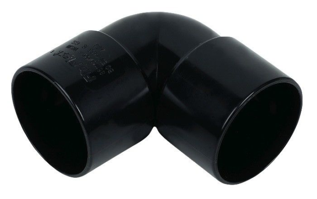 40mm Black Floplast Solvent Weld 90° Knuckle Elbow