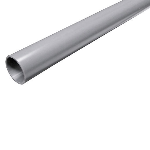 Floplast Grey Solvent Waste Pipe 50mm x 2000mm 3 Pack