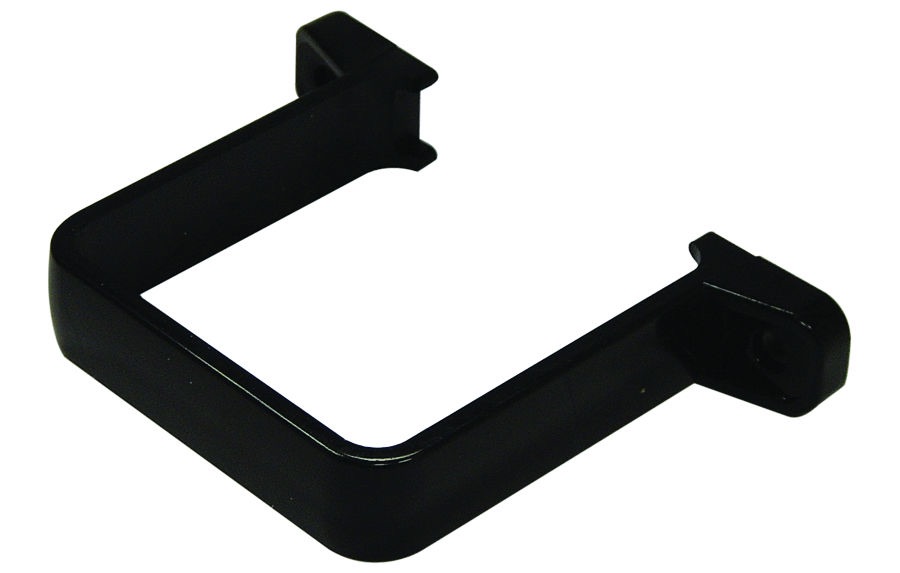 Floplast 65mm square pipe clip - flush black 