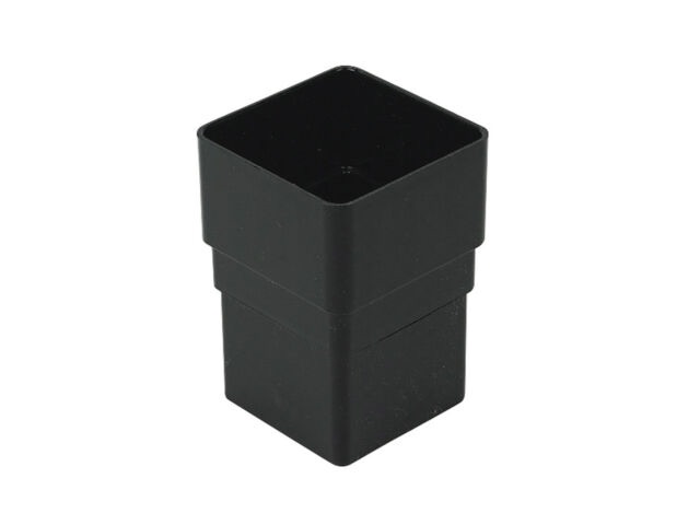 Floplast 65mm square pipe socket black 