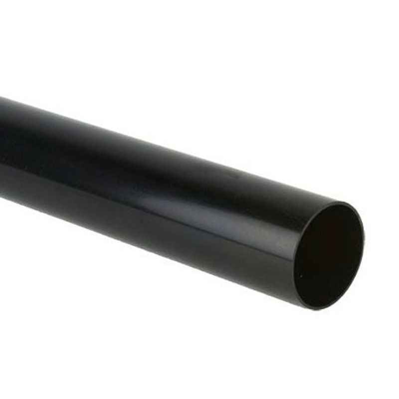 1m Round Downpipe - Black