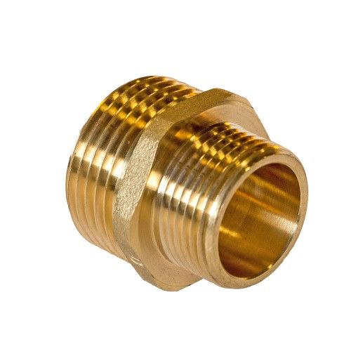 1.1/4" x 1" Brass Hexagon Redusing Nipple