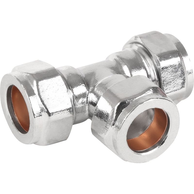 12mm Chrome Compression Equal Tee