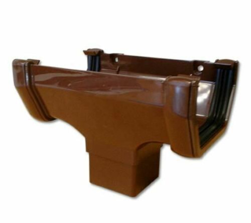 Floplast 114mm square running outlet Brown