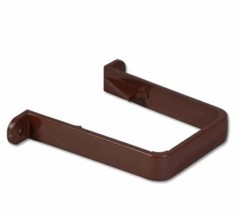 Floplast 65mm square pipe clip - standard Brown