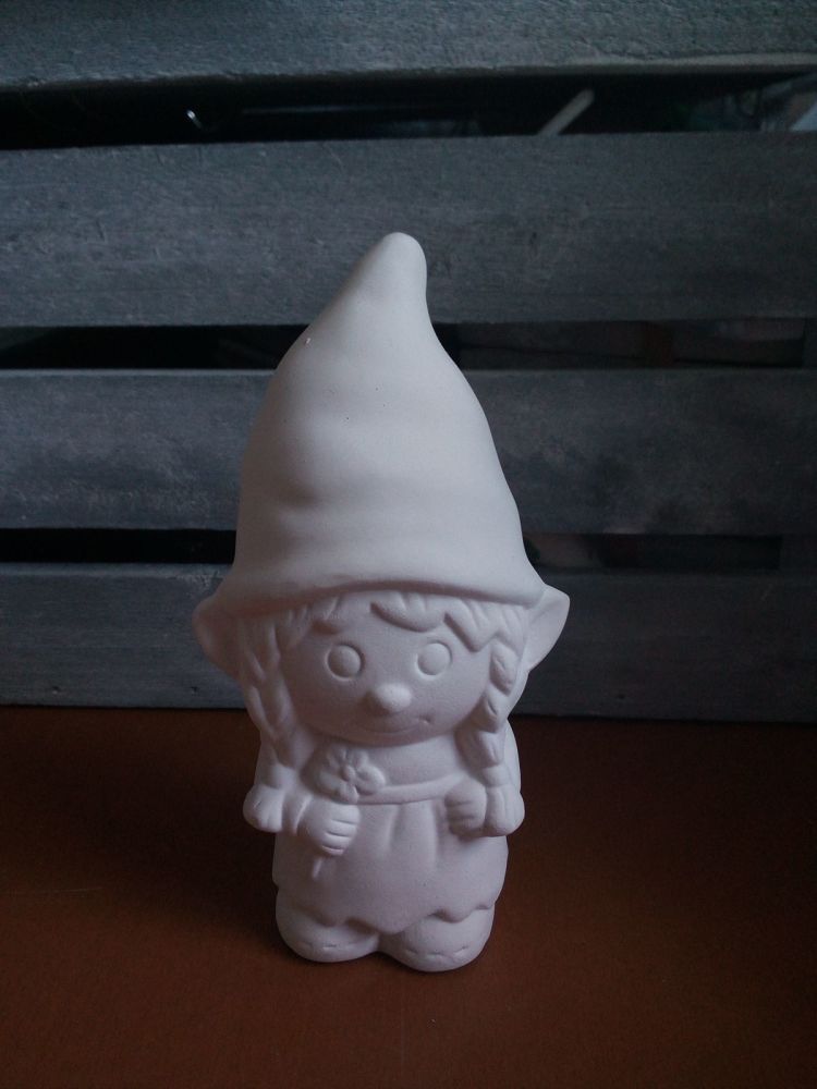 Paint your own girl gnome