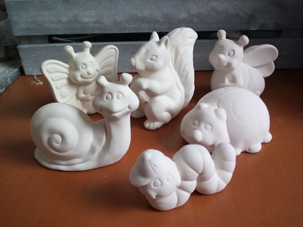Paint your own garden creatures - 6 Pieces