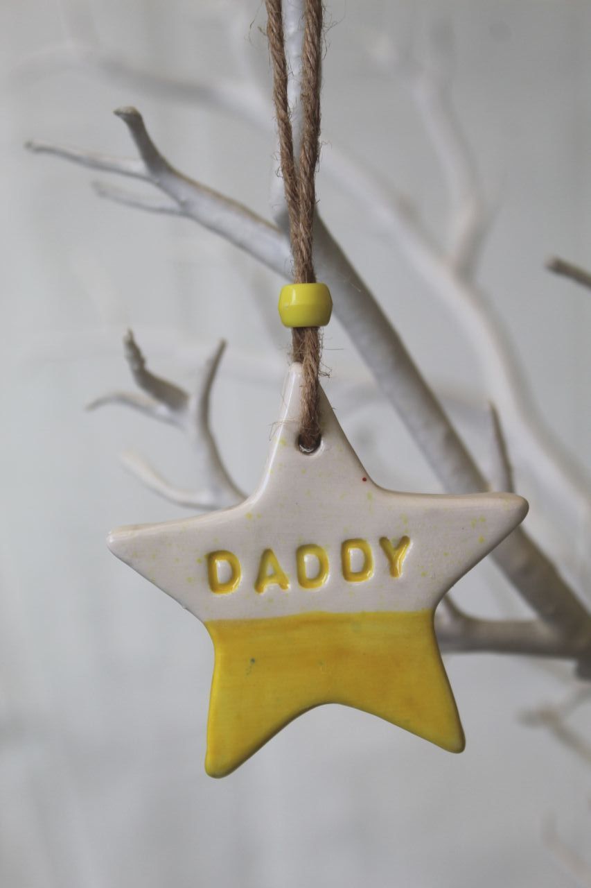 Star hanger with wording