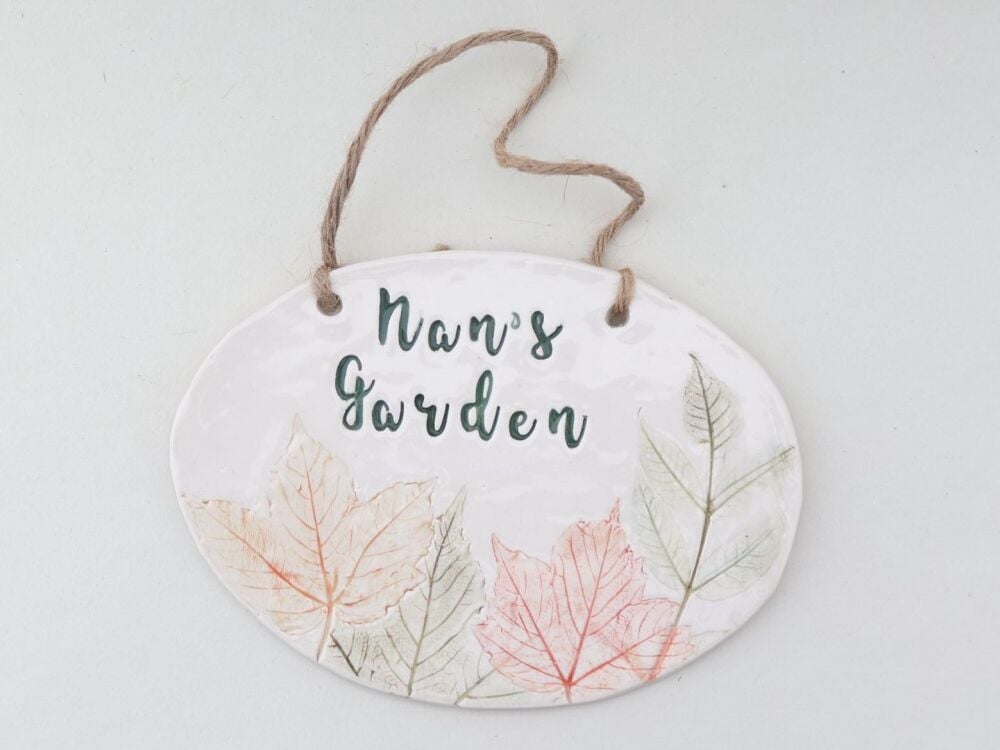 Ceramic Garden Plaque - Nan's Garden