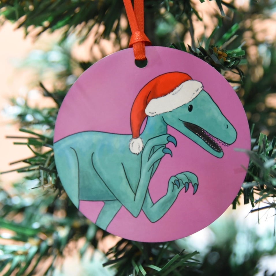 Utahraptor Christmas Decoration