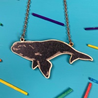 Right Whale Wooden Necklace